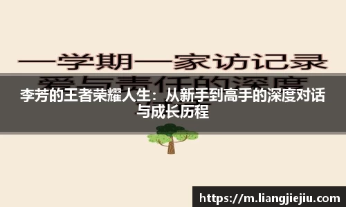 李芳的王者荣耀人生：从新手到高手的深度对话与成长历程