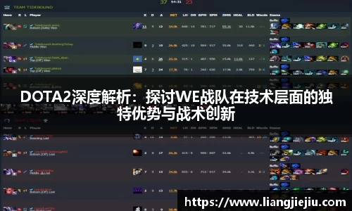 DOTA2深度解析：探讨WE战队在技术层面的独特优势与战术创新